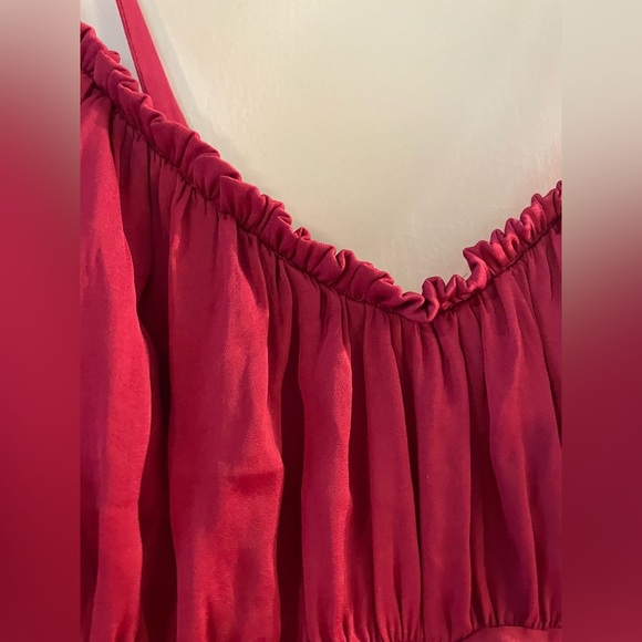 Free People Y2K Fairy Core Lace-Up Pink Lace Trimmed Mini Dress - Medium - Picture 6 of 8